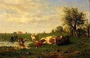Gerard Bilders Cows in the meadow oil painting reproduction